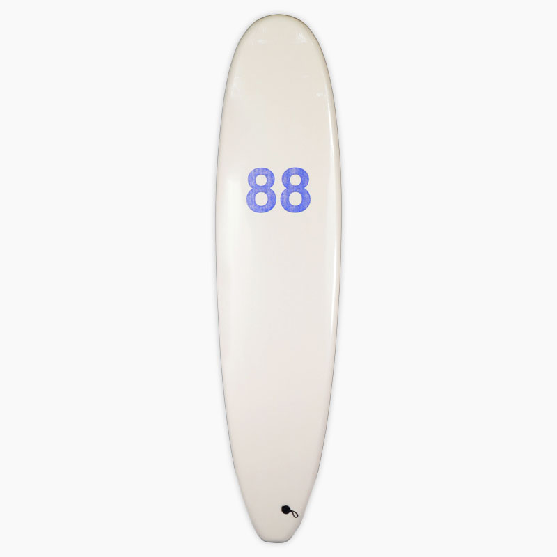 【セール】88 SURFBOARDS エイティーエイトサーフボード White/Yellow Tri Fins ホワイト/イエロー 8'0'' ソフトボード トライフィン
